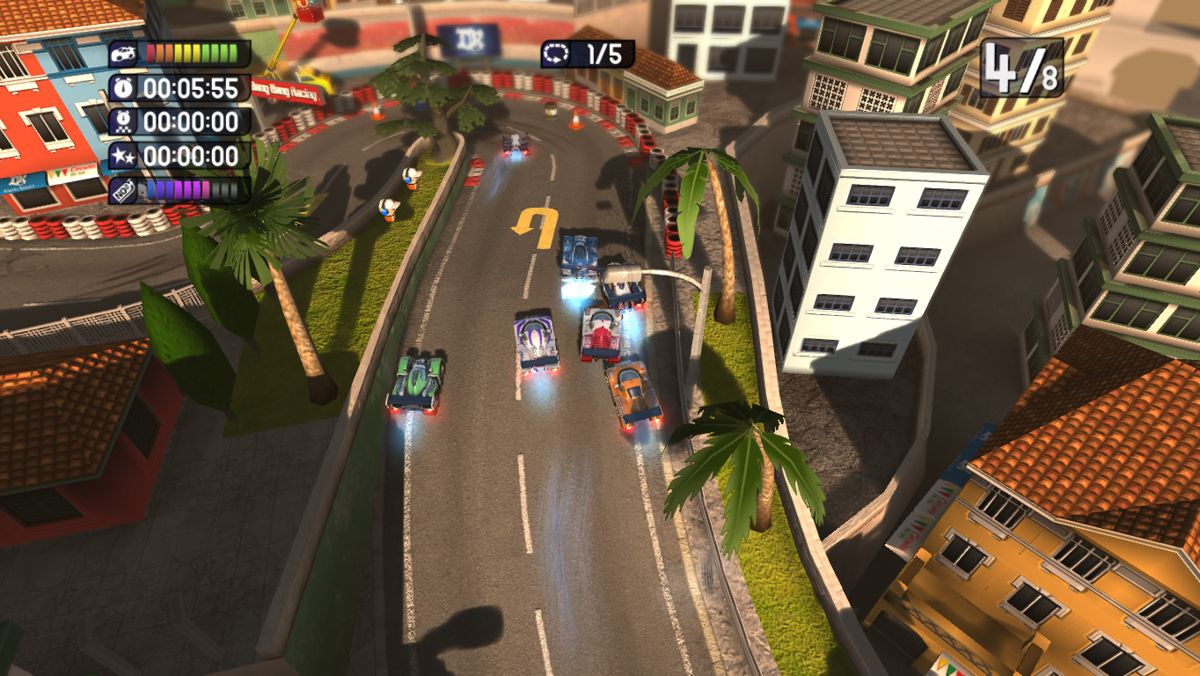 Bang Bang Racing (Windows) screenshot: Cars get faster quickly, but all opponents drive the same vehicle as yours.