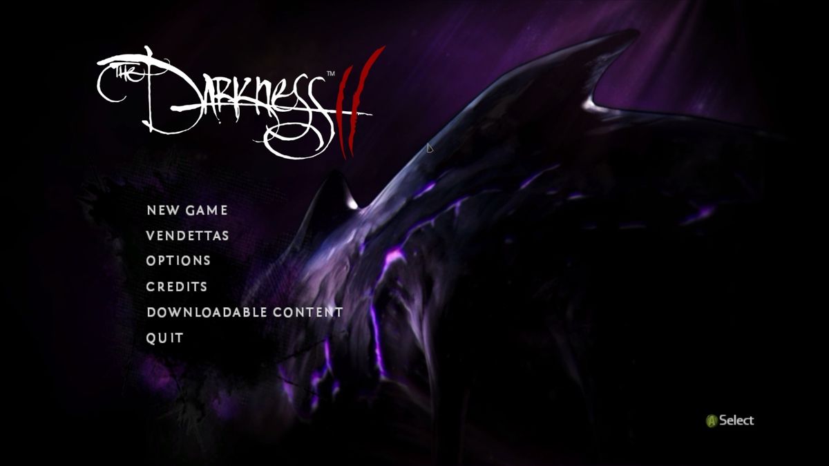 The Darkness II (Windows) screenshot: Main menu