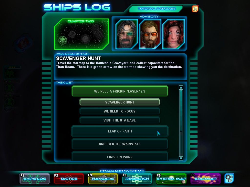 SPAZ: Space Pirates and Zombies (Windows) screenshot: Ships Log, helps you track current and previous missions.