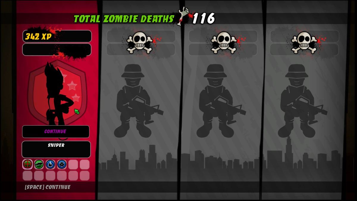 All Zombies Must Die! (Windows) screenshot: Level statistics