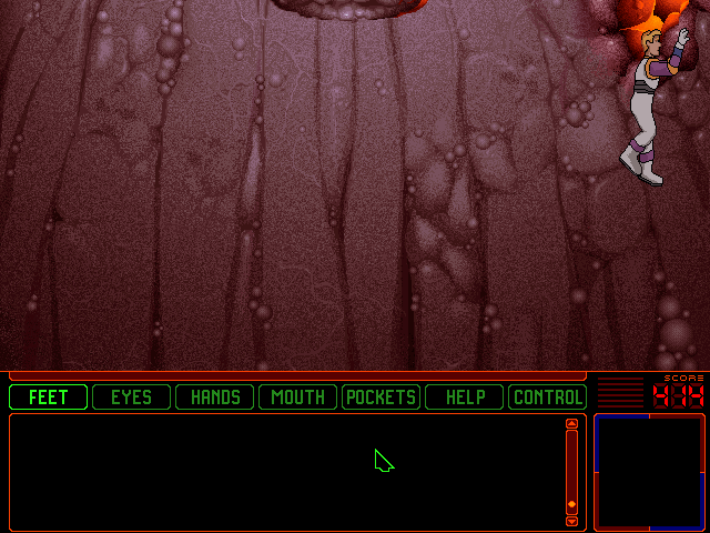 Space Quest 6: Roger Wilco in the Spinal Frontier (DOS) screenshot: Exploring the inside of Stella's body