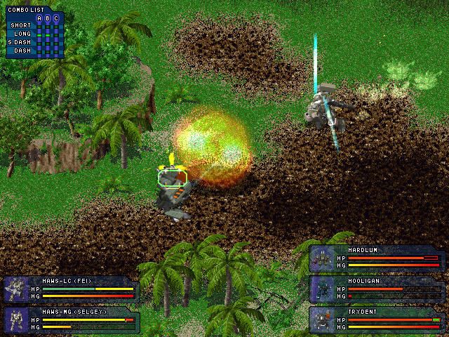 Baldr Bullet (Windows) screenshot: Powering up in battle