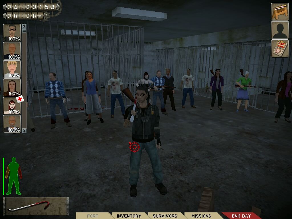 Fort Zombie (Windows) screenshot: My band of survivors