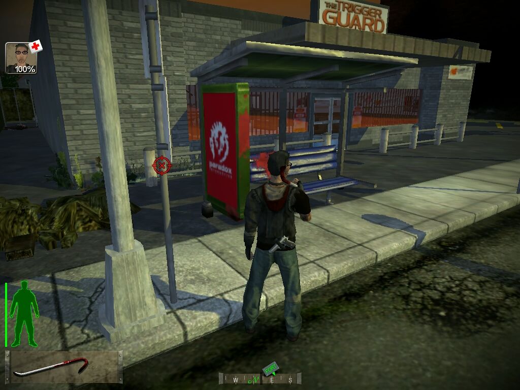 Fort Zombie (Windows) screenshot: The Trigger Guard gun shop is a good place to find ammo ...