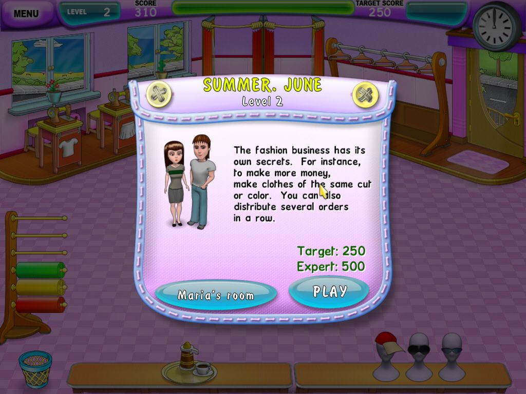 Fashion Craze (Windows) screenshot: More hints