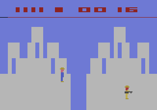 Superman (Atari 2600) screenshot: Starting the game as Clark Kent