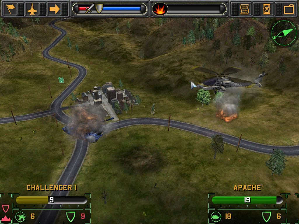 Shattered Union (Windows) screenshot: Challenger VS Apache.