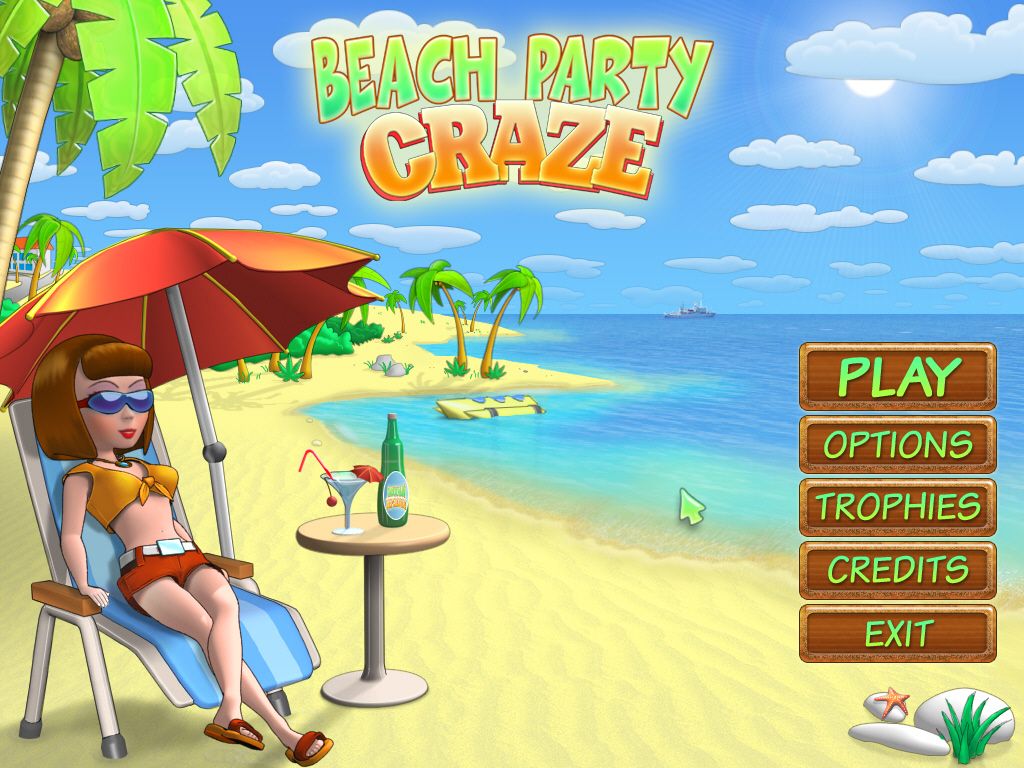 Beach Party Craze (Windows) screenshot: Main menu
