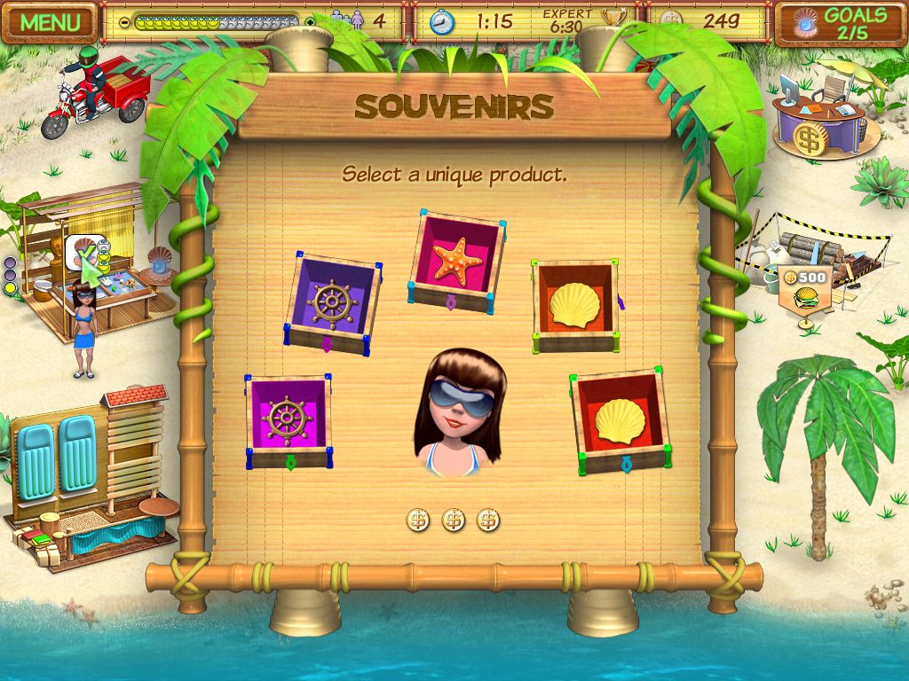 Beach Party Craze (Windows) screenshot: Selling souvenirs
