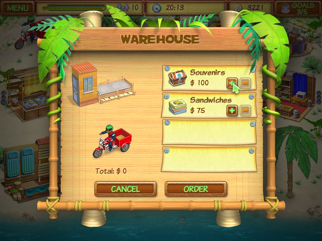 Beach Party Craze (Windows) screenshot: Ordering stock