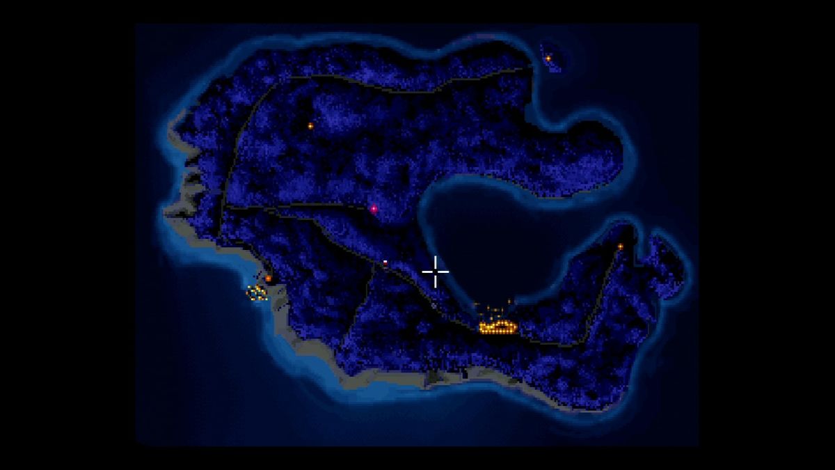 The Secret of Monkey Island: Special Edition (PlayStation 3) screenshot: Map of Melee Island in original mode.