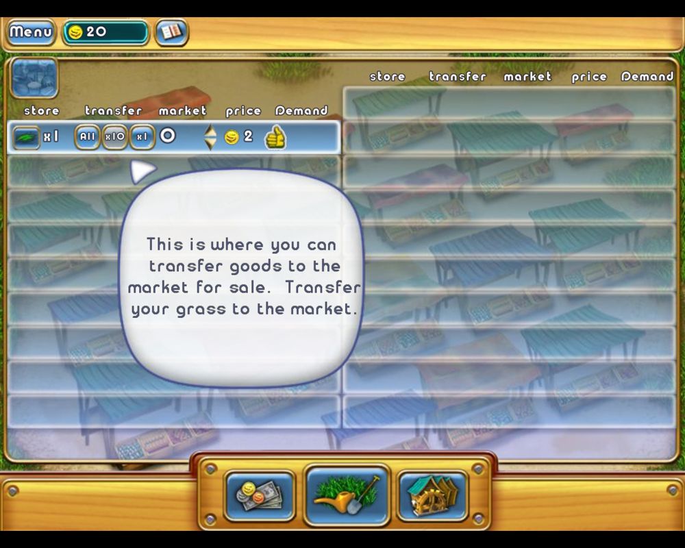 Virtual Farm (Windows) screenshot: Market