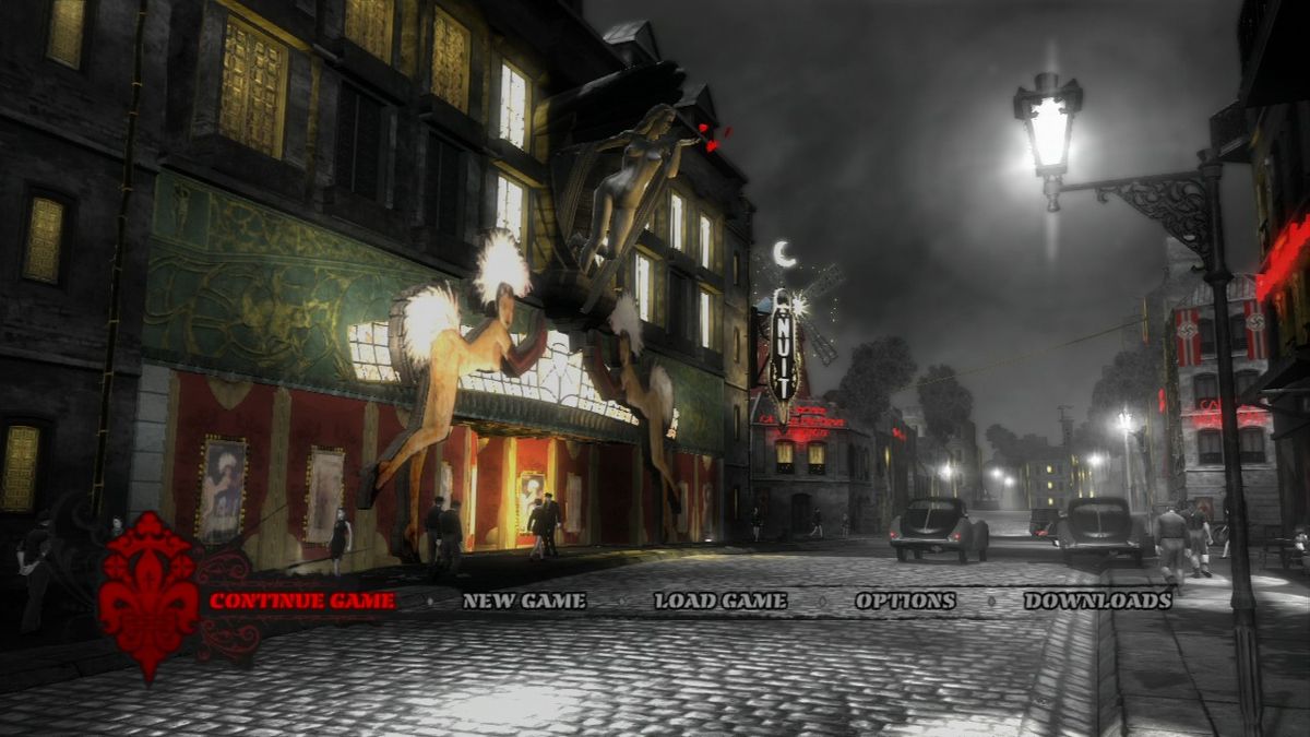 The Saboteur (PlayStation 3) screenshot: Main menu.
