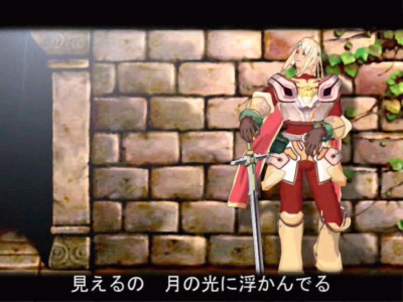 Narsillion: Leithian Another Story (Windows) screenshot: Characters are introduced (Japanese version)