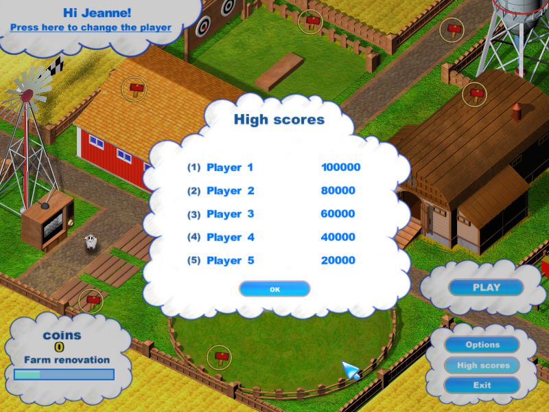 Sheep's Quest (Windows) screenshot: High scores