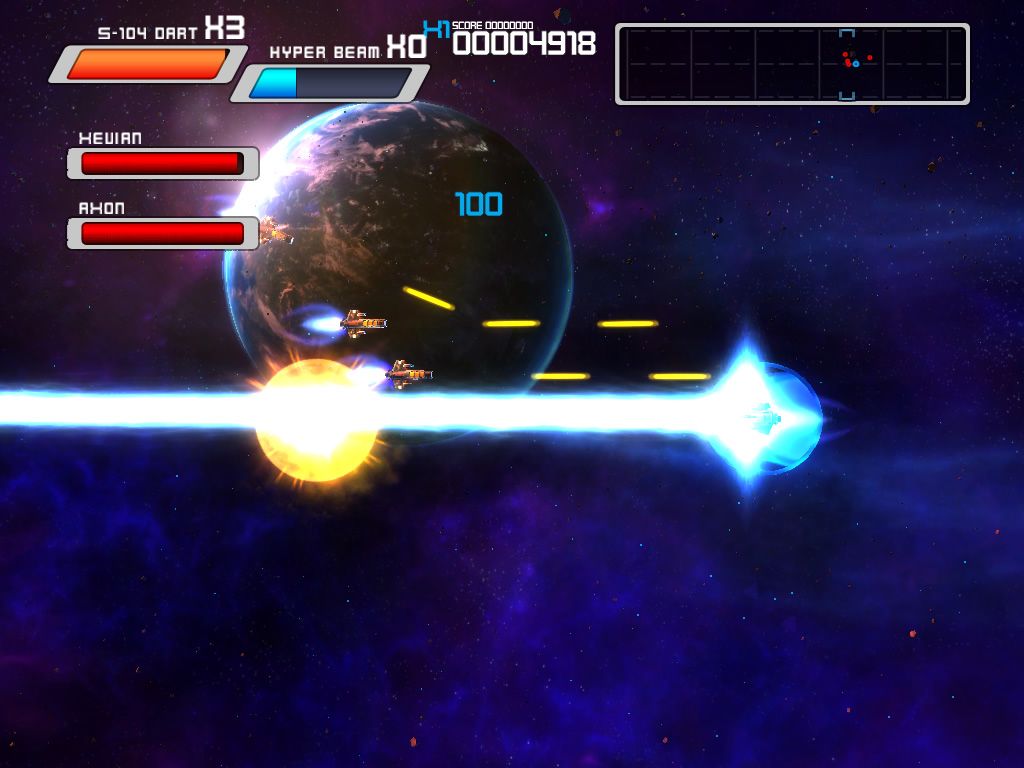 Syder Arcade (Windows) screenshot: Using the special weapon to take down some tough units.