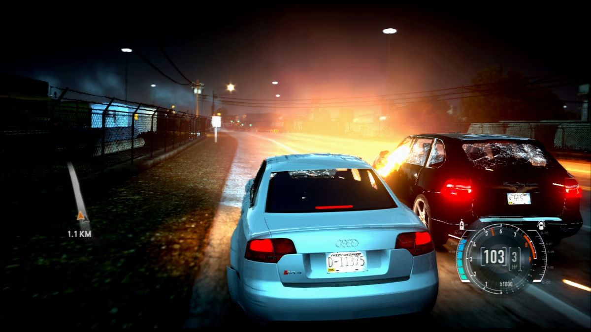 Need for Speed: The Run (PlayStation 3) screenshot: Whoa, they're shooting at me!