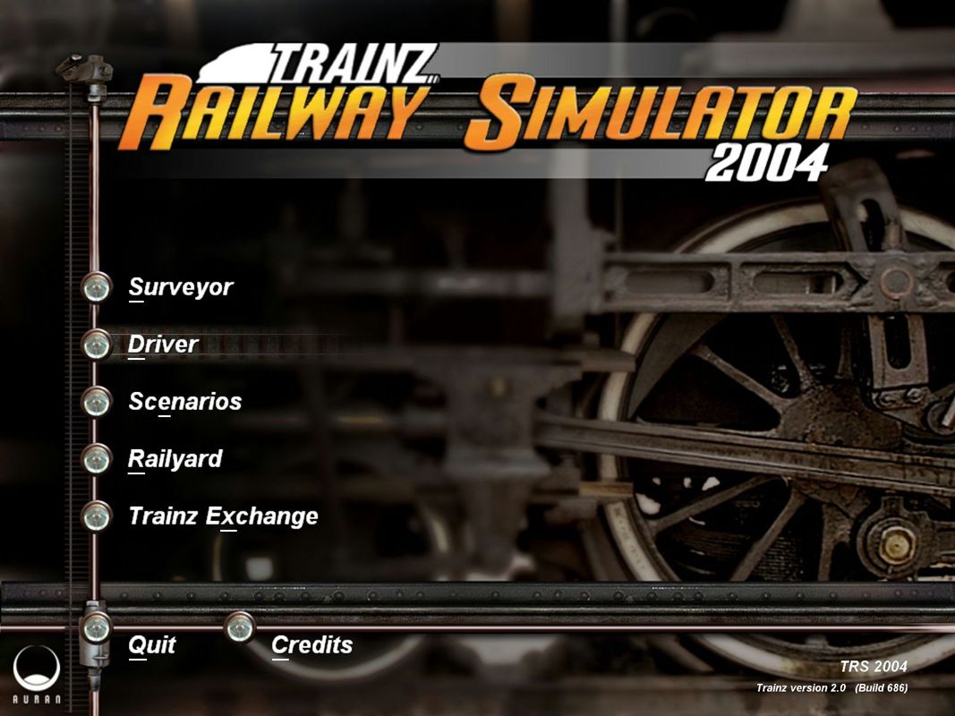 Trainz Railroad Simulator 2004 (Windows) screenshot: This is the main menu.