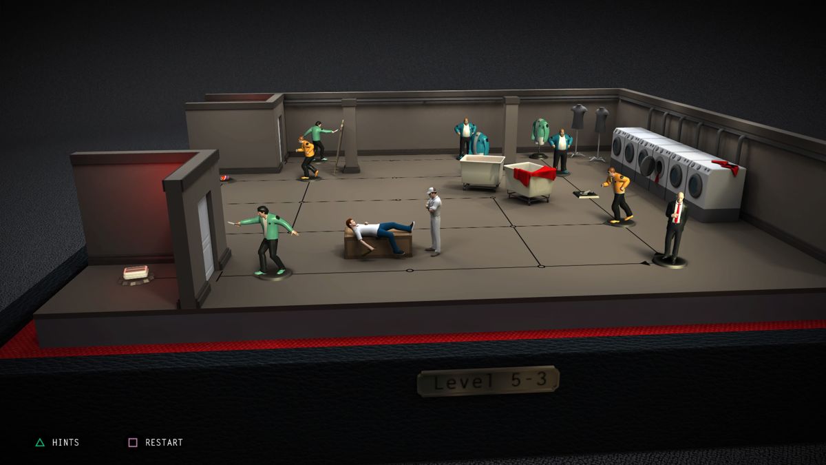 Hitman GO: Definitive Edition (PlayStation 4) screenshot: Level 5-3