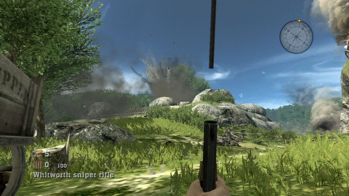 Civil War: Secret Missions (PlayStation 3) screenshot: Some enemies are simply too far engage without a sniper rifle.