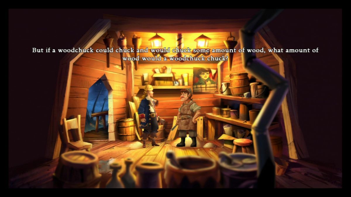 Monkey Island 2: LeChuck's Revenge - Special Edition (PlayStation 3) screenshot: Guybrush is simply being, well, Guybrush.