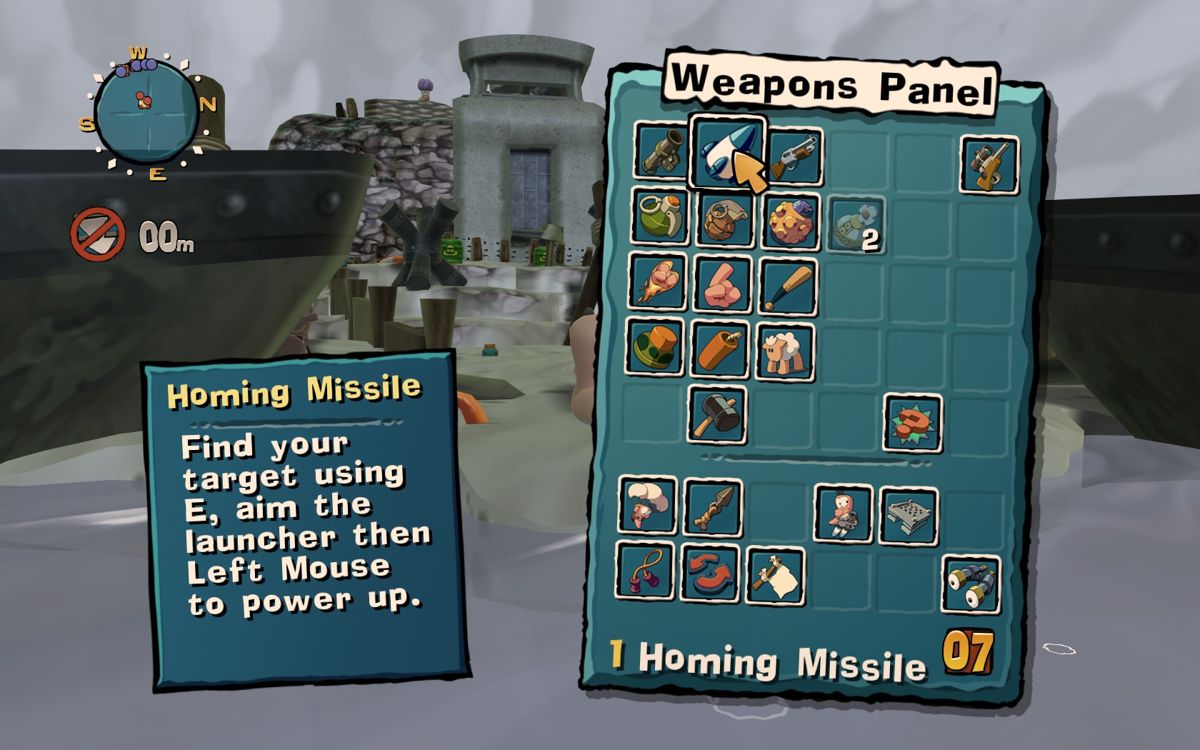 Worms: Ultimate Mayhem (Windows) screenshot: Various weapons