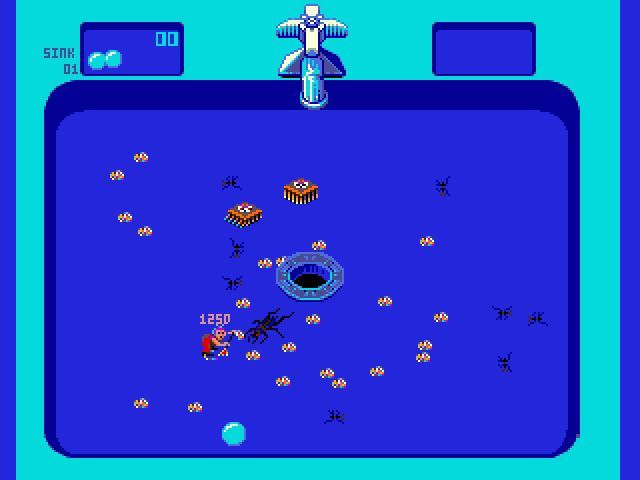Williams Arcade Classics (DOS) screenshot: The Bubbles game in progress