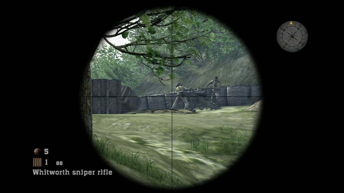Civil War: Secret Missions (PlayStation 3) screenshot: Taking on artillery crew to help our invading comrades.