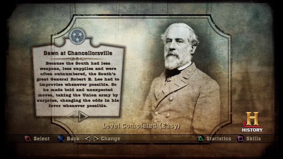 Civil War: Secret Missions (PlayStation 3) screenshot: There are 10 missions to choose from, five for each side.