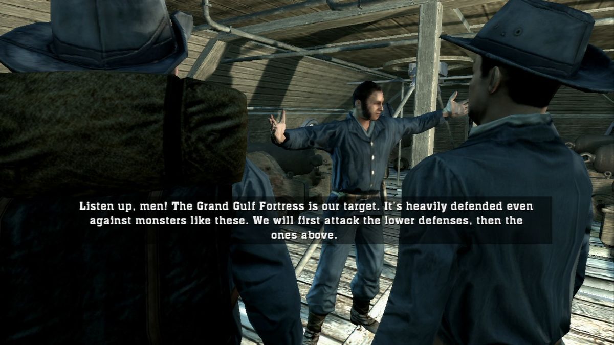 Civil War: Secret Missions (PlayStation 3) screenshot: Getting ready for a naval warfare.