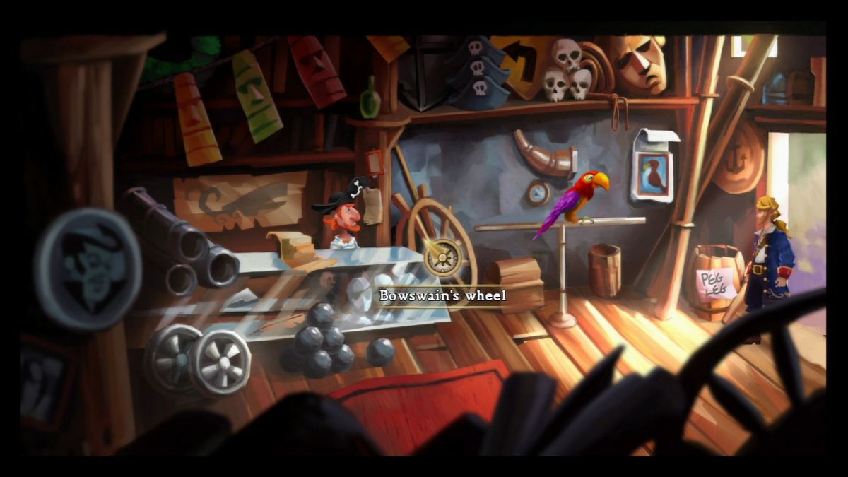 Monkey Island 2: LeChuck's Revenge - Special Edition (PlayStation 3) screenshot: The local store with various things to sell.