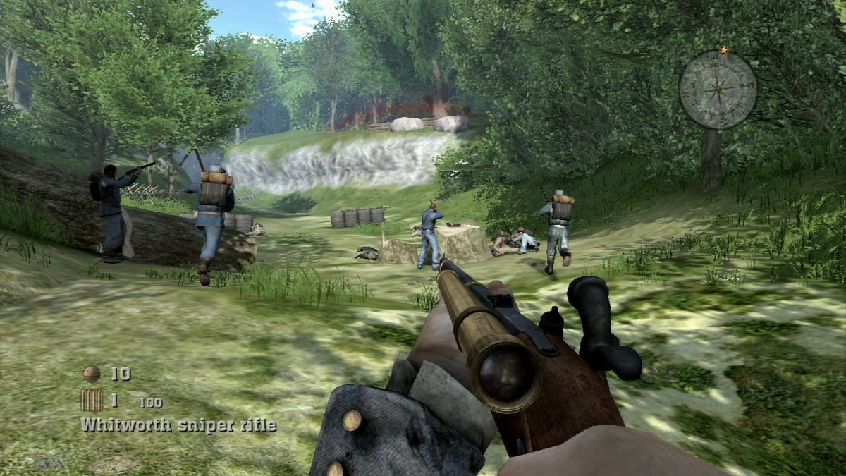 Civil War: Secret Missions (PlayStation 3) screenshot: Enemy snipers got us pinned down.
