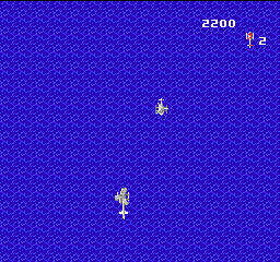 Gyrodine (NES) screenshot: Enemy helicopters in sight!