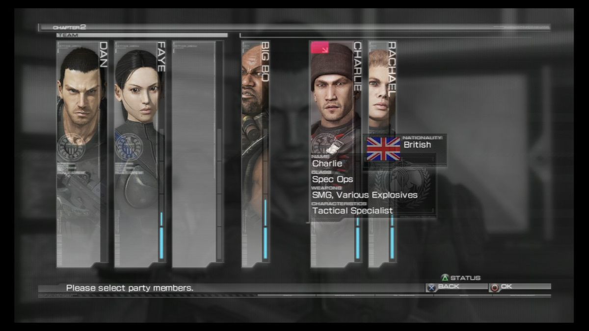 Binary Domain (PlayStation 3) screenshot: From time to time you will have to choose your team.