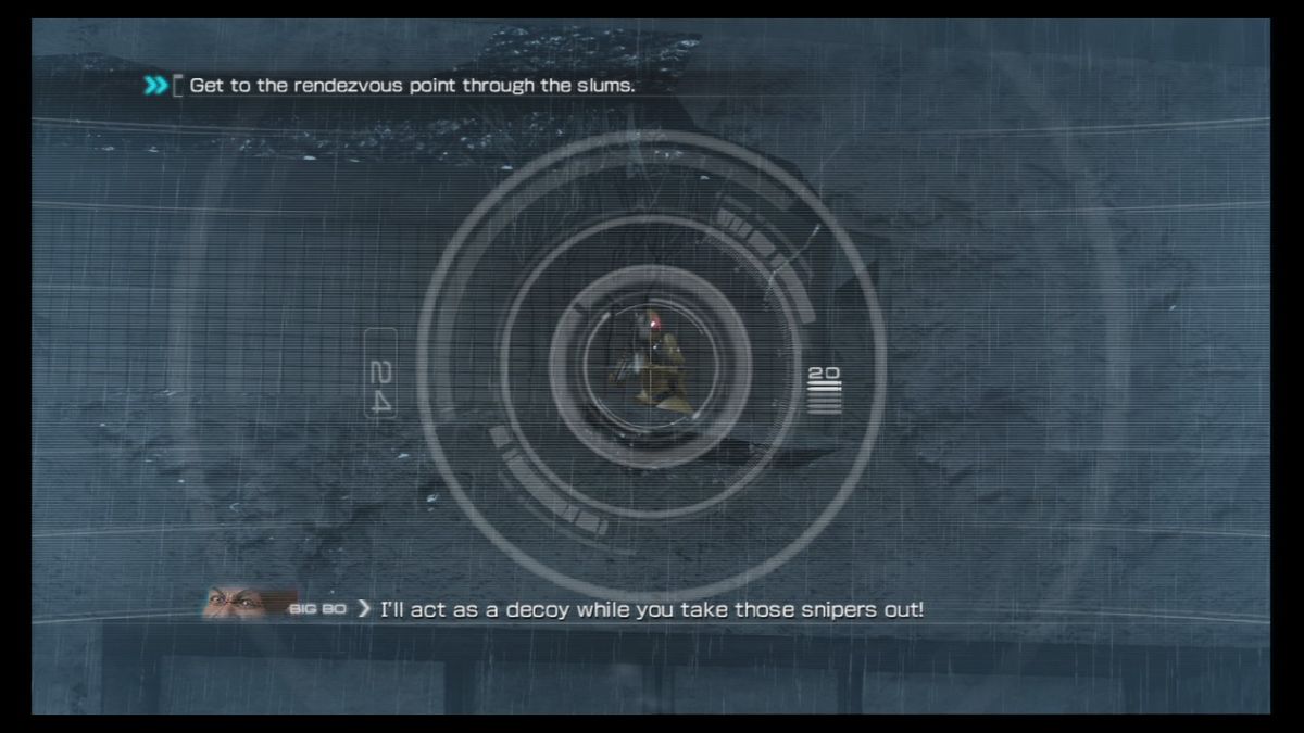 Binary Domain (PlayStation 3) screenshot: Use a sniper rifle to take out other snipers.