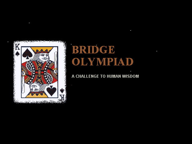 Bridge Olympiad (DOS) screenshot: Title Screen (1).