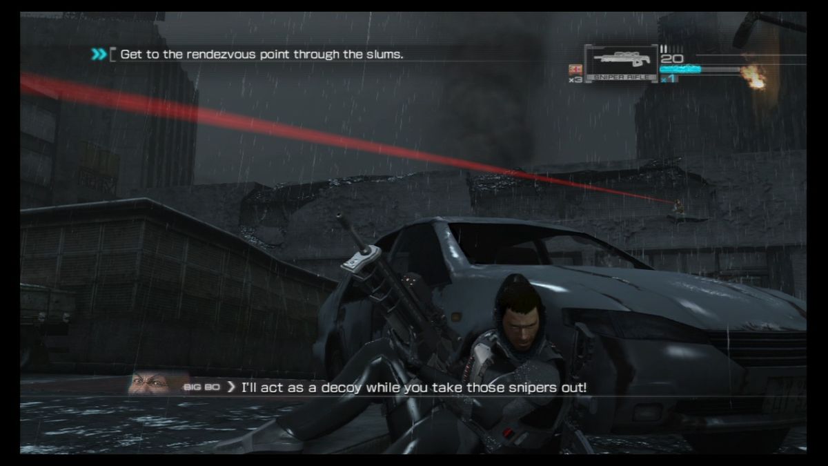 Binary Domain (PlayStation 3) screenshot: Watch out for the snipers.