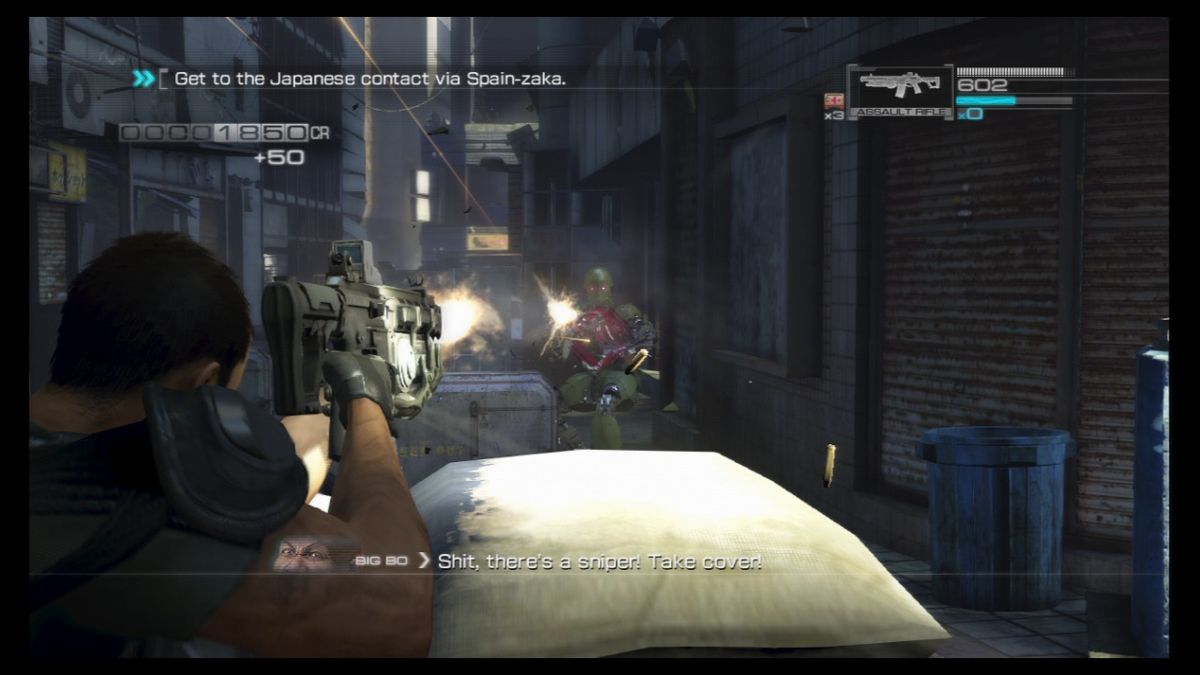 Binary Domain (PlayStation 3) screenshot: Urban warfare.