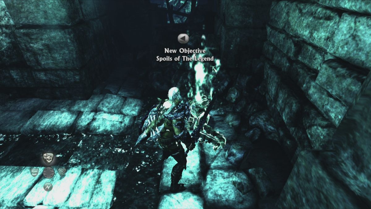 Hunted: The Demon's Forge (Xbox 360) screenshot: Talking to the Dead