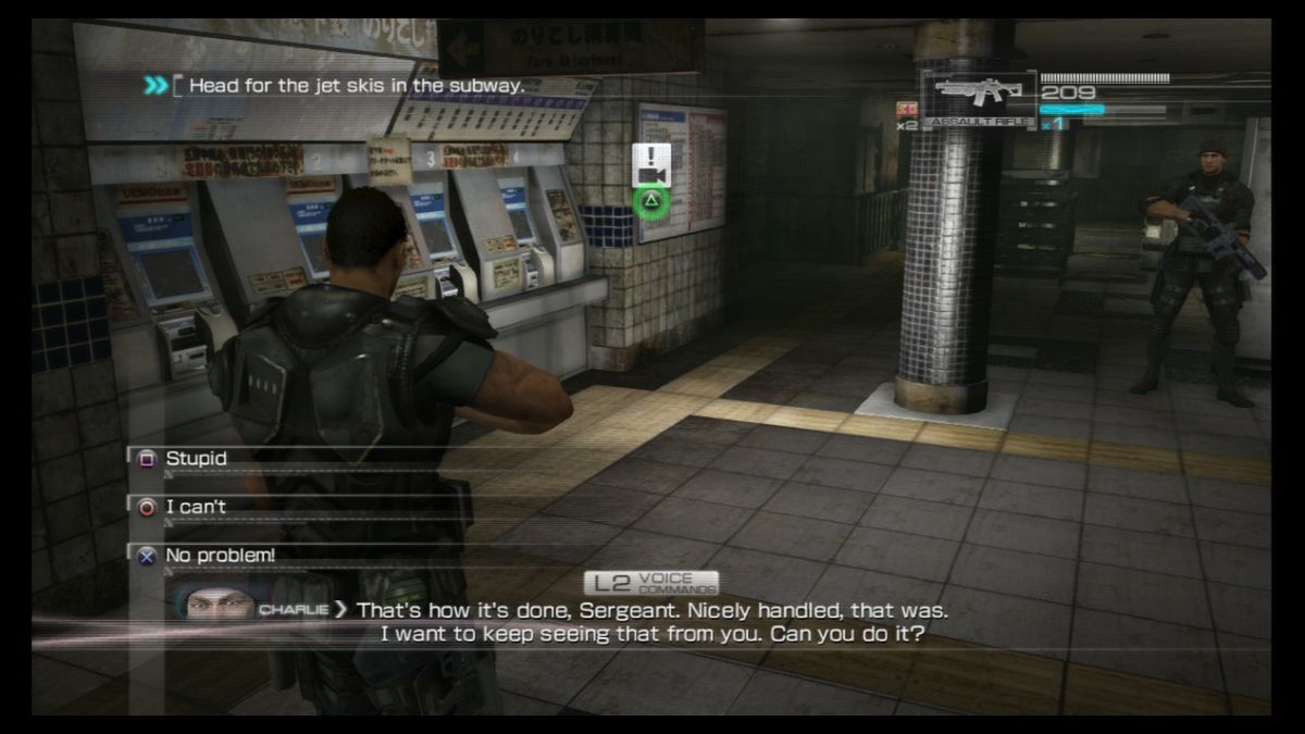 Binary Domain (PlayStation 3) screenshot: The subway is one of the few places that didn't change much in the future.