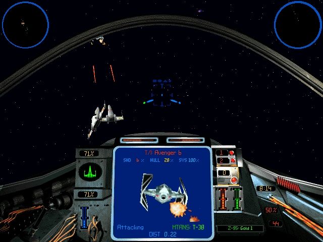Star Wars: X-Wing Vs. TIE Fighter - Balance of Power Campaigns (Windows) screenshot: The Z-95 Headhunter is flown in early missions.