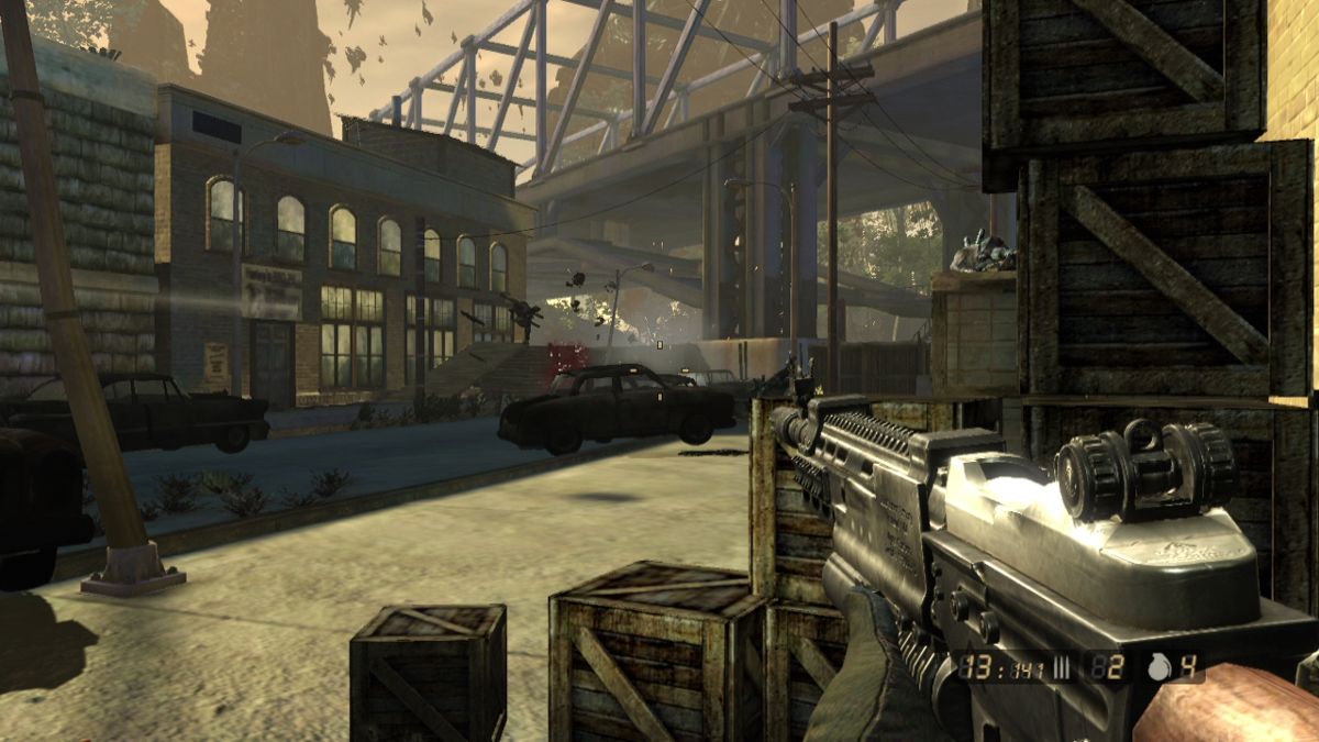Resistance 2 (PlayStation 3) screenshot: I wish there were more grenades, they are so fun.