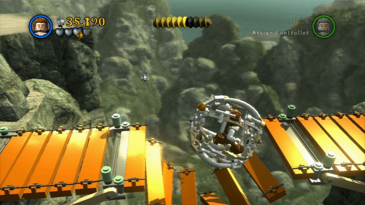 LEGO Pirates of the Caribbean: The Video Game (PlayStation 3) screenshot: Yikes, where did the bridge go...