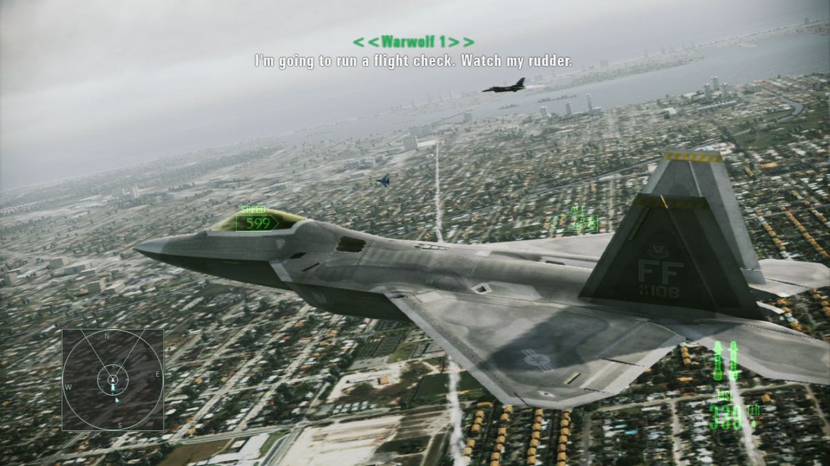 Ace Combat: Assault Horizon (PlayStation 3) screenshot: You can rotate the camera around the plane, but do it quickly and not when the enemy is nearby.