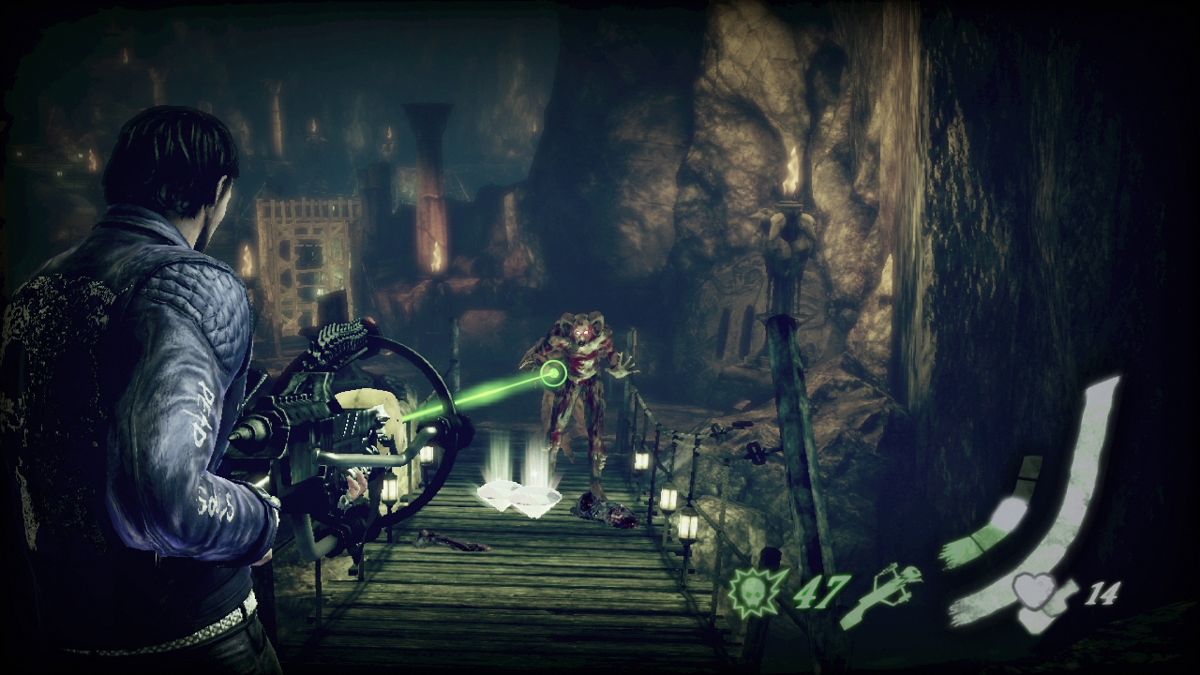 Shadows of the Damned (PlayStation 3) screenshot: Demos, running toward their death.