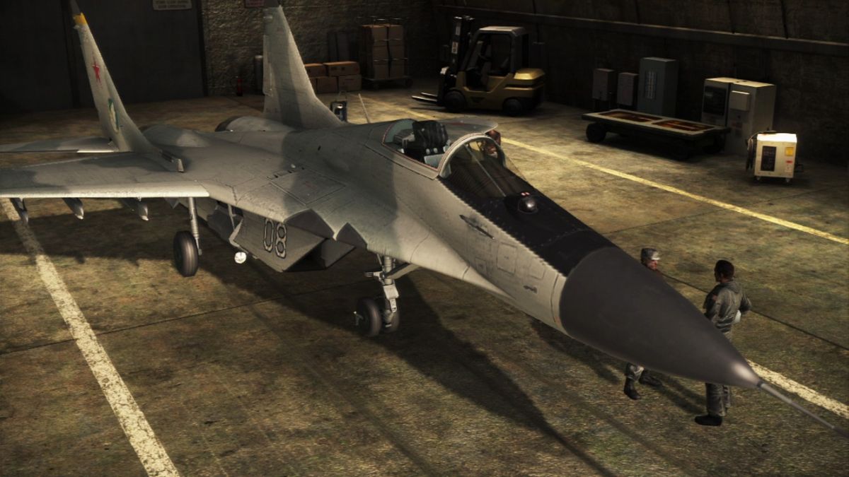 Ace Combat: Assault Horizon (PlayStation 3) screenshot: You can preview the plane before selecting it for the mission.