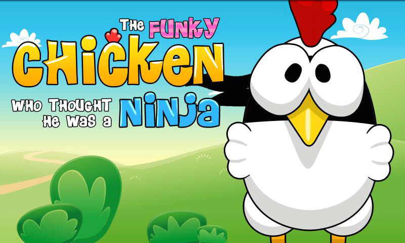 Ninja Chicken (Android) screenshot: Title screen