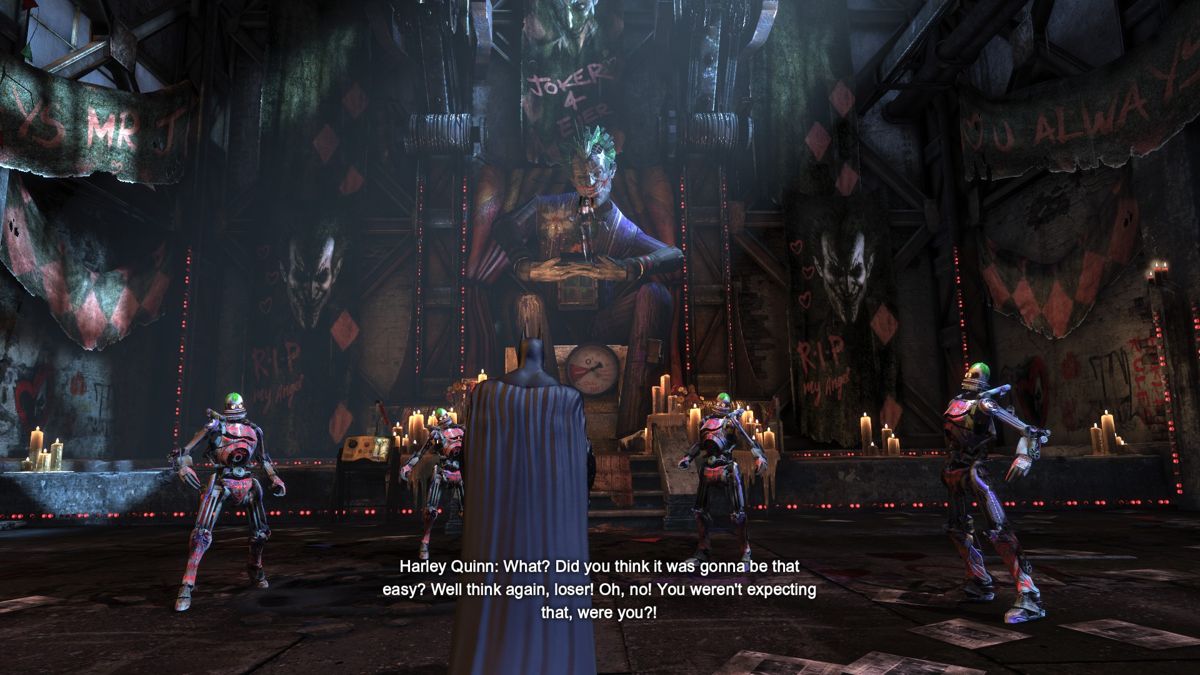 Batman: Arkham City - Harley Quinn's Revenge (Windows) screenshot: The last confrontation.
