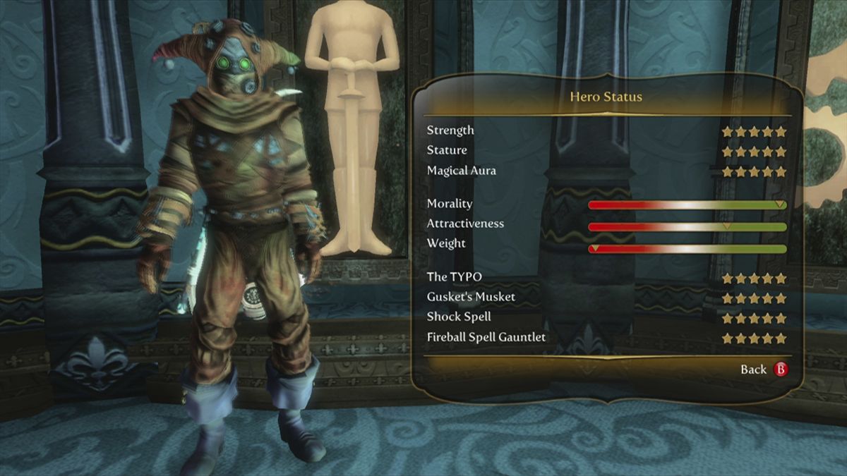 Fable III (Xbox 360) screenshot: Your statistics