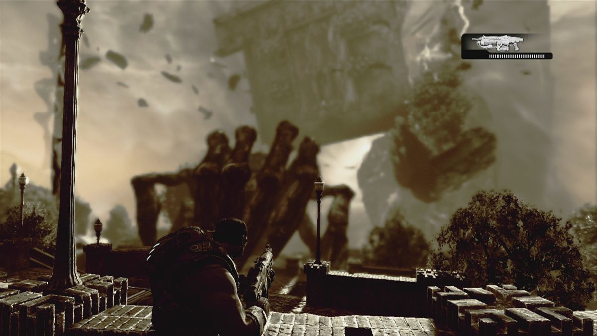 Gears of War 3 (Xbox 360) screenshot: The corpser protects its vital areas